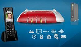 Internet connection via cable or fiber optic modem